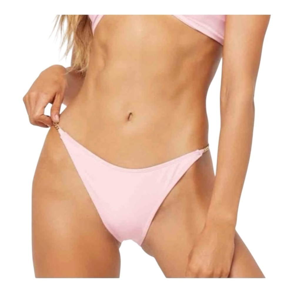 L*Space Van Damme Bitsy Bikini Bottom in Crystal Pink NWT